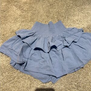 Altar'd State Light Blue Ruffled Mini Skirt